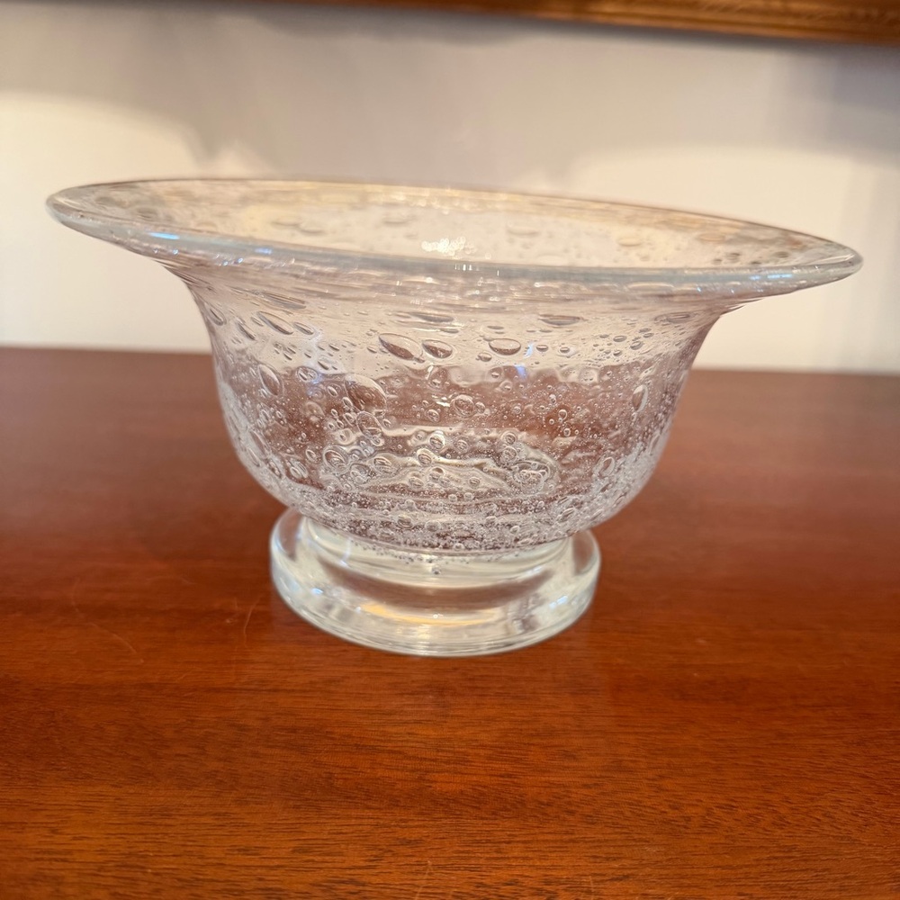 Southern Living at Home Bella Luna Bubble Glass Pedestal Bowl